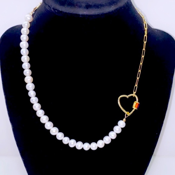 Chain and Pearl necklace - Picture 2 of 2